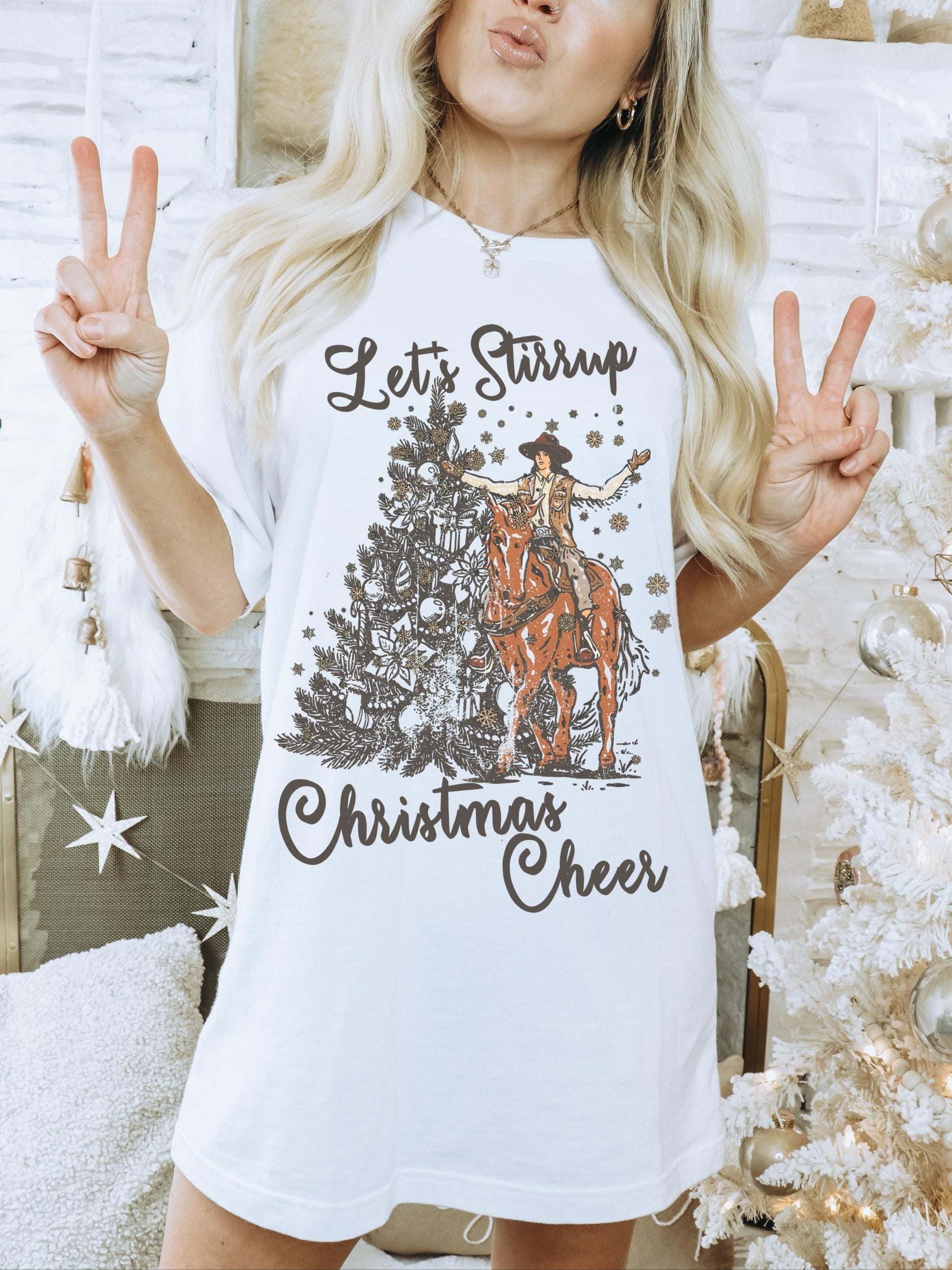 Lets Stirrup Christmas Cheer Shirt, Western Christmas Shirt, Country Christmas, Cowboy Christmas Shirt, Cowgirl Christmas, Holiday Party Tee