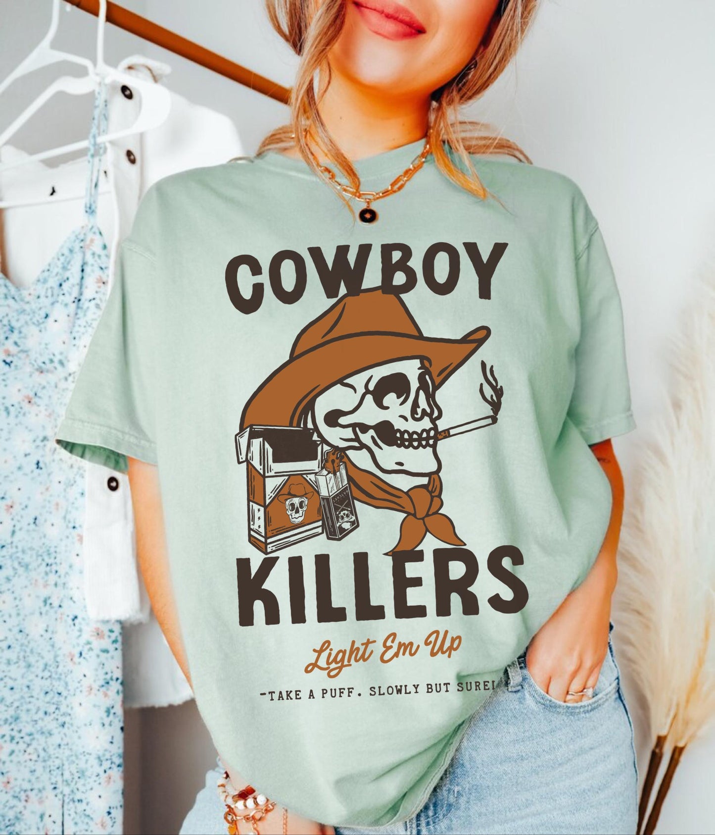 Cowboy Killers Shirt, Rodeo Shirt, Western Graphic Tee, Cowboy Shirt, Country Music Shirt, Western Cowgirl Shirt, Cowboy Skeleton Shirt
