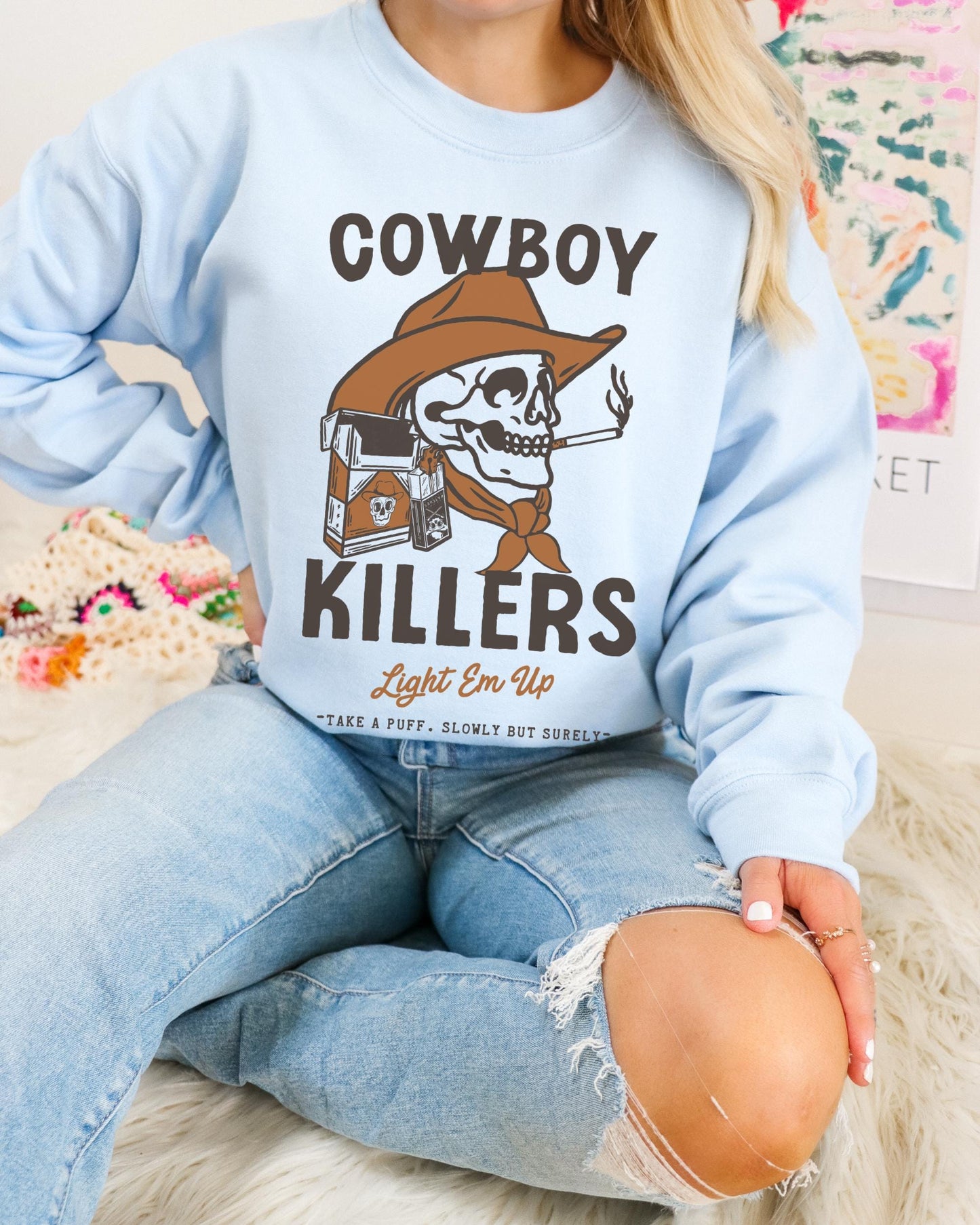 Cowboy Killers Shirt, Cowboy Sweatshirt, Western Graphic Tee, Country Music Shirt, Western Cowgirl Shirt, Cowboy Skeleton Shirt, Rodeo Shirt