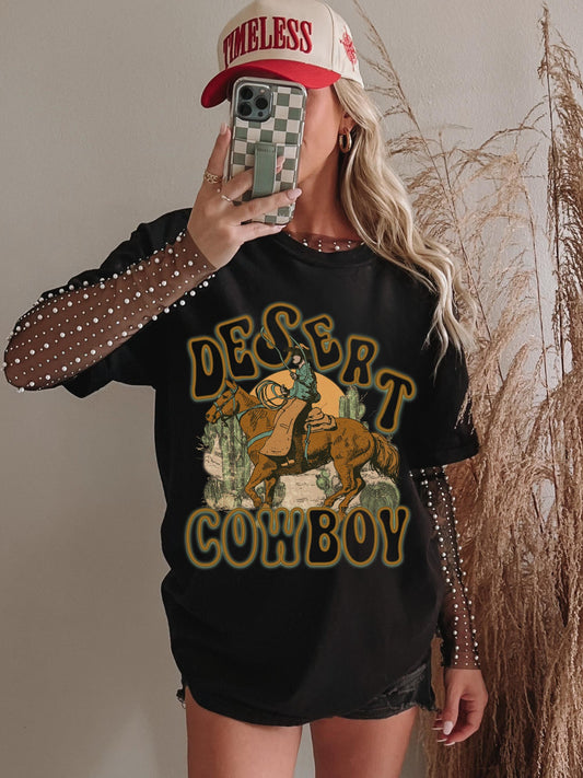 Desert Cowboy Shirt, Cute Cowgirl Tshirt, Country Concert Shirt, Trendy Western Shirts, Cowboy Tees, Western Graphic Tee, Rodeo Graphic Tees