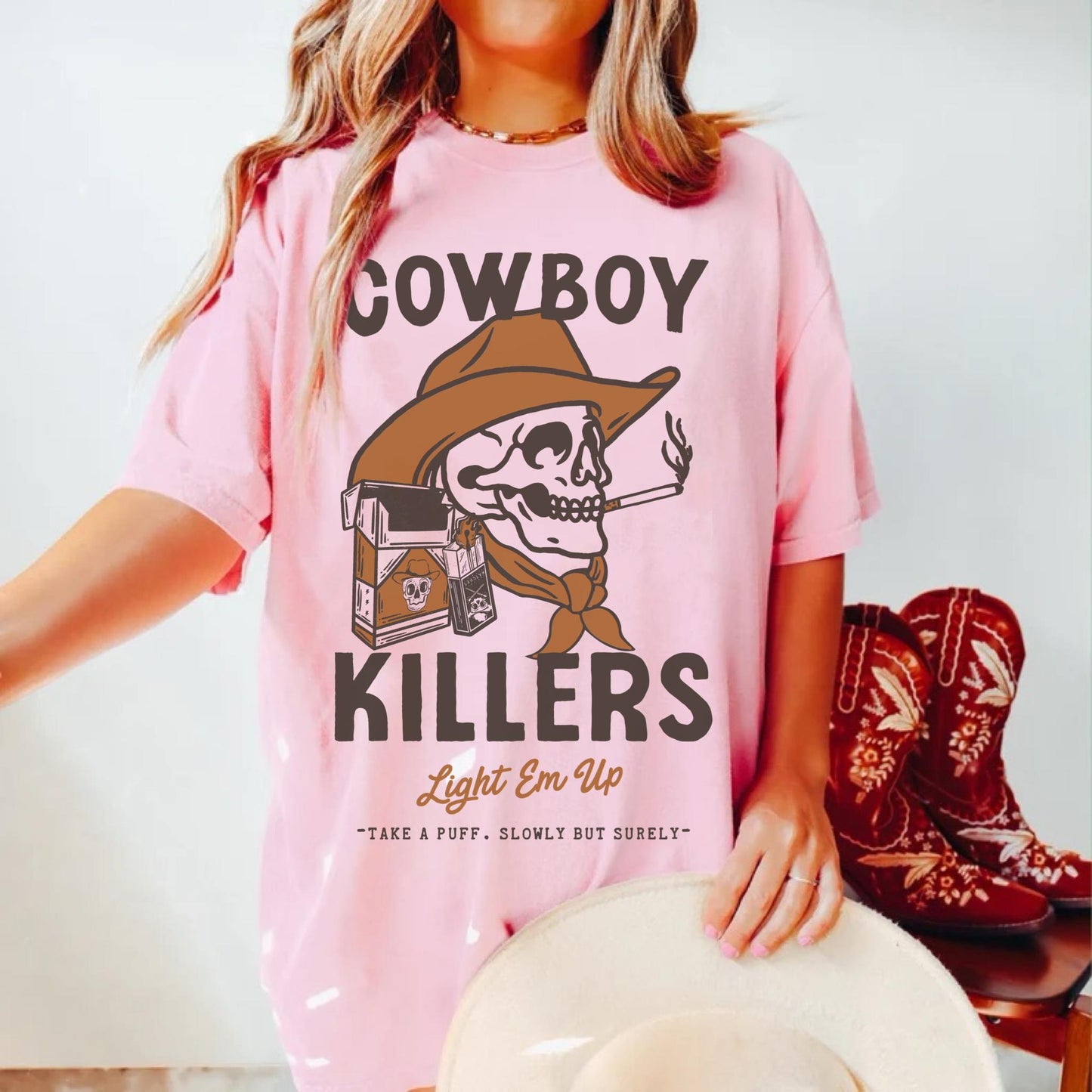 Cowboy Killers Shirt, Rodeo Shirt, Western Graphic Tee, Cowboy Shirt, Country Music Shirt, Western Cowgirl Shirt, Cowboy Skeleton Shirt