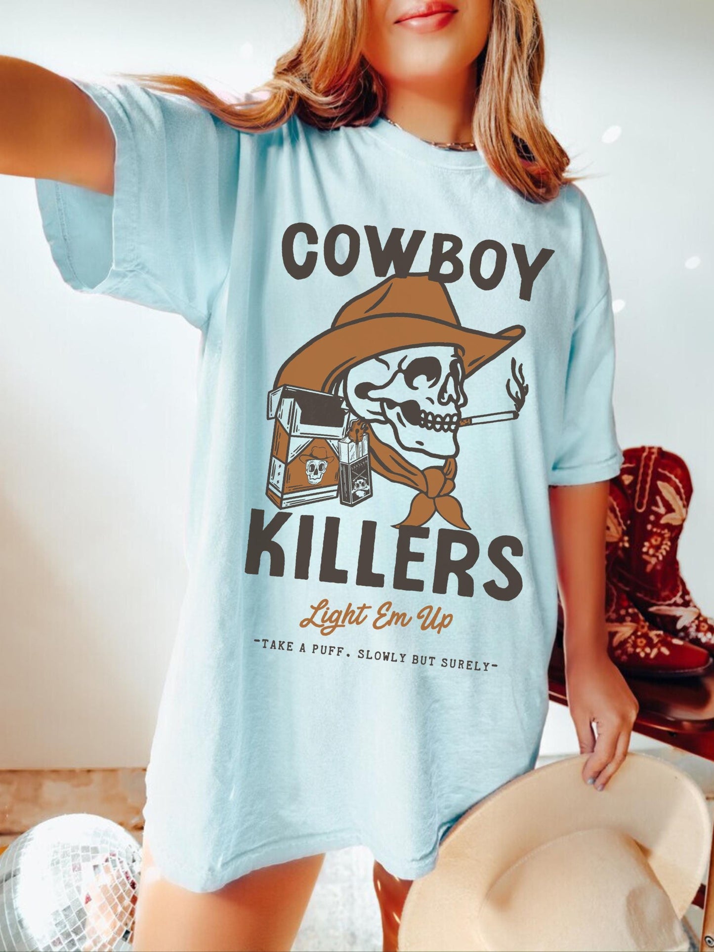 Cowboy Killers Shirt, Rodeo Shirt, Western Graphic Tee, Cowboy Shirt, Country Music Shirt, Western Cowgirl Shirt, Cowboy Skeleton Shirt