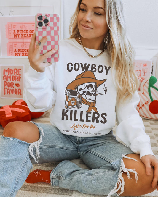 Cowboy Killers Shirt, Cowboy Sweatshirt, Western Graphic Tee, Country Music Shirt, Western Cowgirl Shirt, Cowboy Skeleton Shirt, Rodeo Shirt