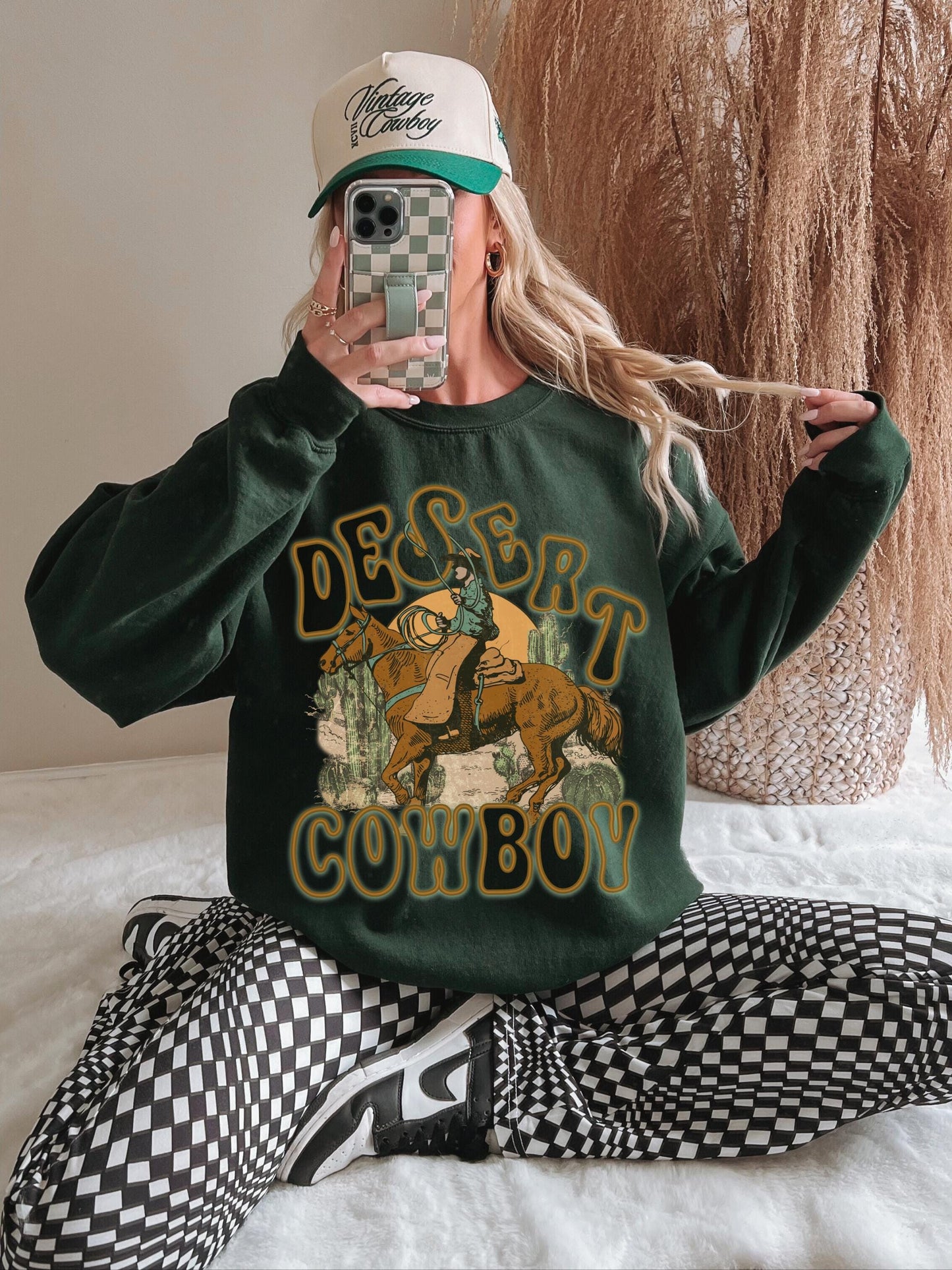 Desert Cowboy Sweatshirt, Cowgirl Sweatshirt, Country Concert Shirt, Trendy Western Shirts, Cowboy Crewneck, Country Girl Shirt, Rodeo Shirt