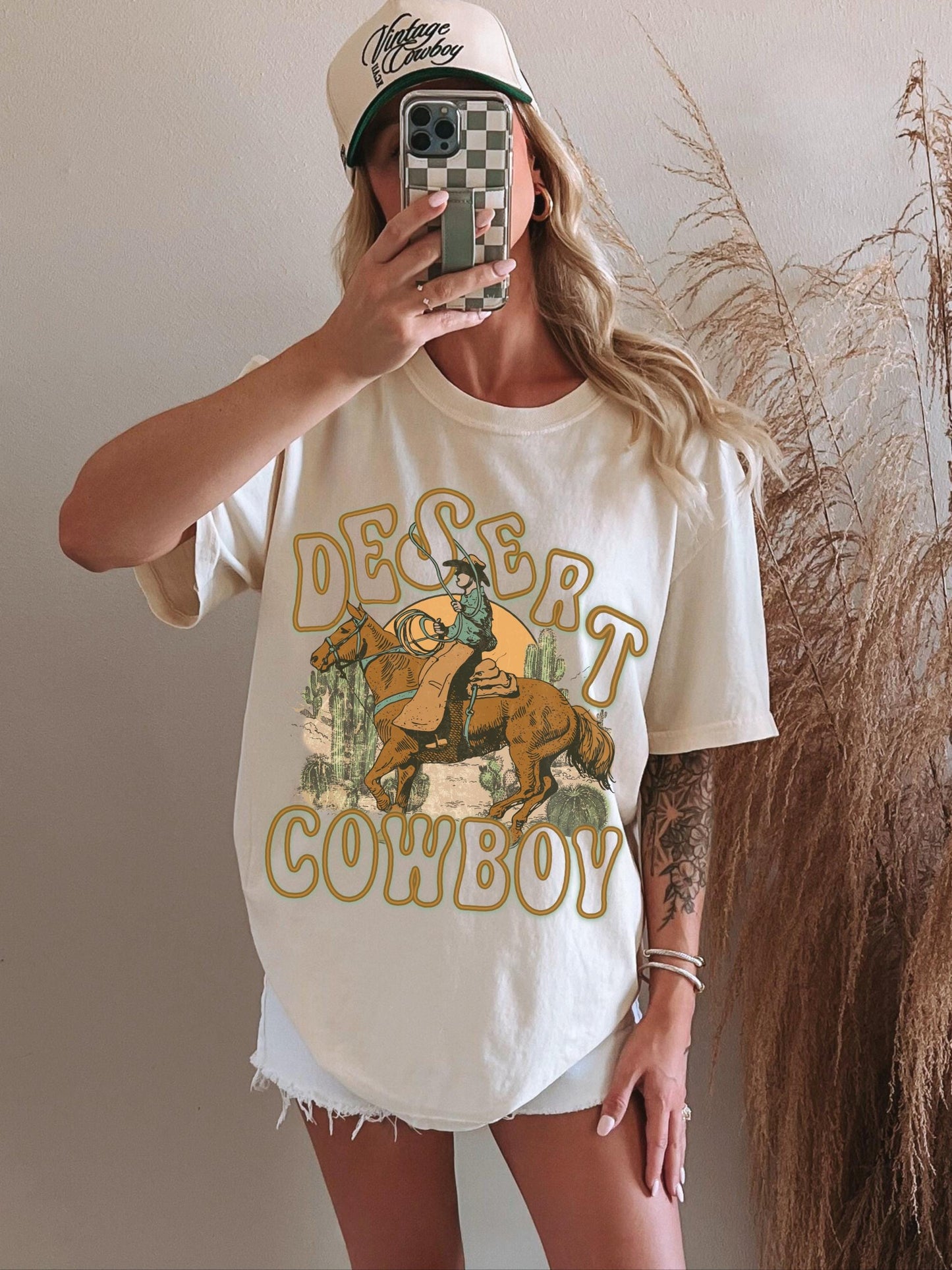 Desert Cowboy Shirt, Cute Cowgirl Tshirt, Country Concert Shirt, Trendy Western Shirts, Cowboy Tees, Western Graphic Tee, Rodeo Graphic Tees