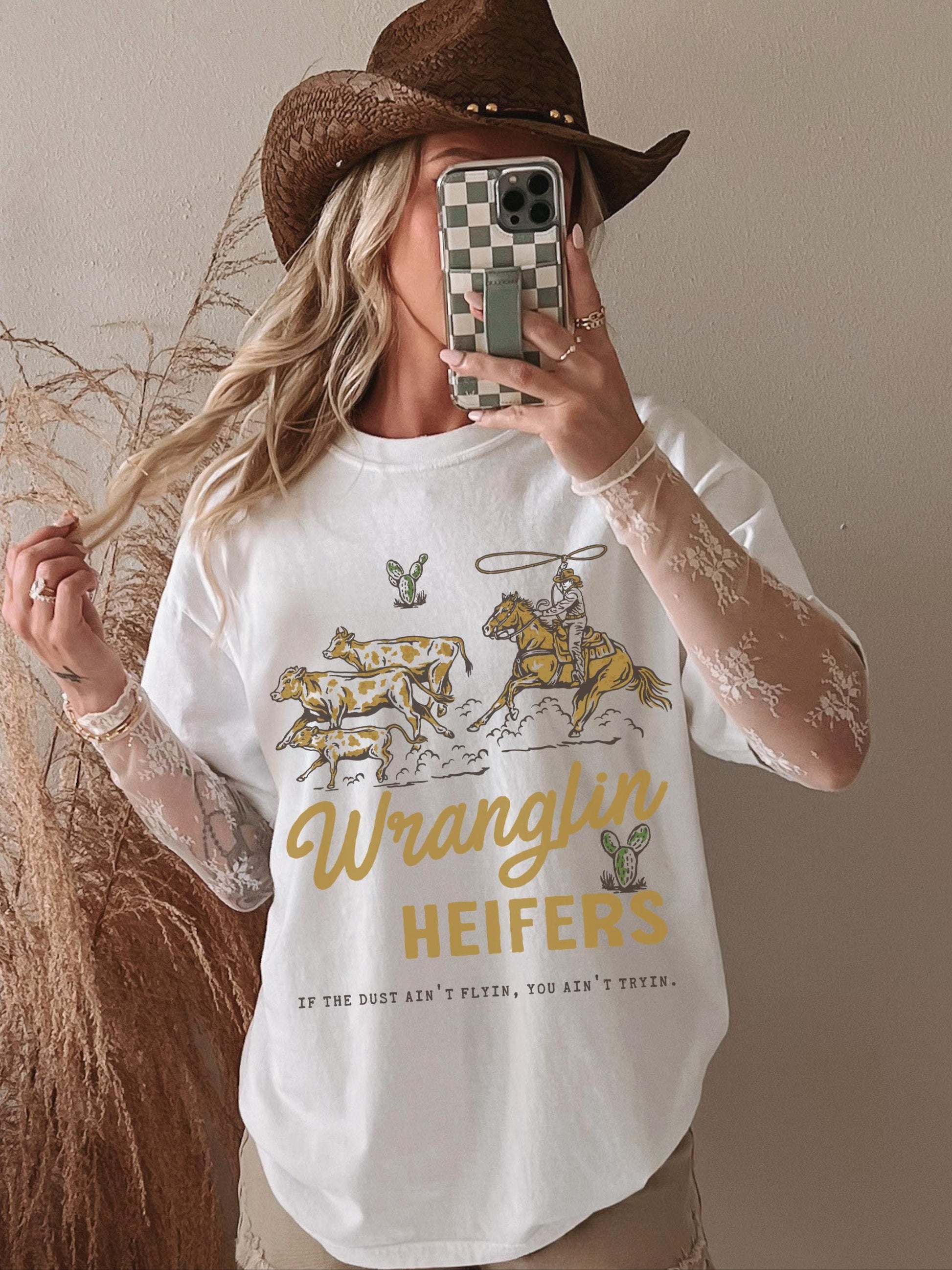 Wranglin Heifers Shirt, Western Graphic Tee, Cute Cowgirl Tshirt, Trendy Western Shirts, Wild West Rodeo, Country Girl Shirt, Cowboy Tees