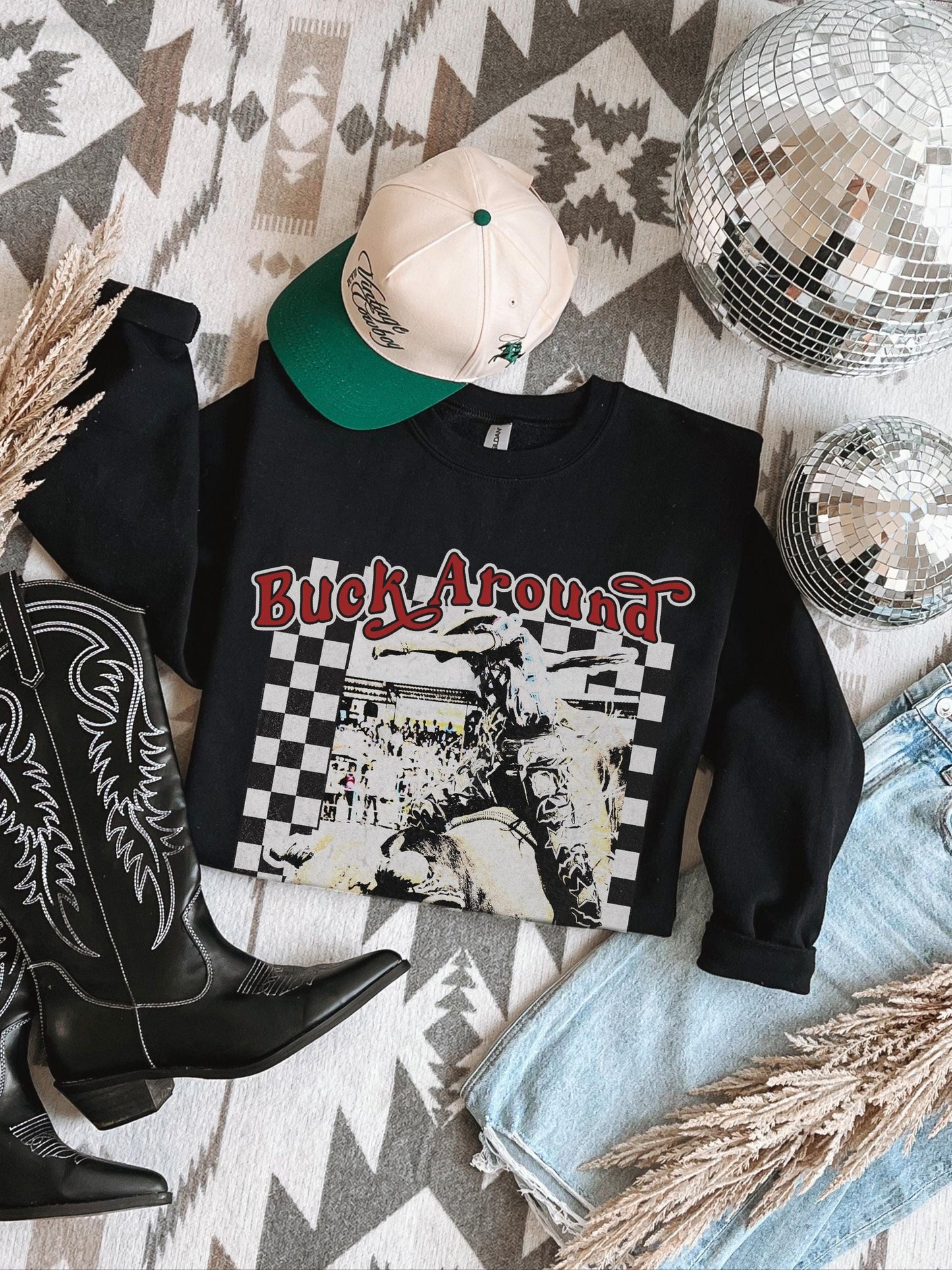 Buck Around And Find Out Shirt, Cowgirl Sweatshirt, Country Concert Shirt, Trendy Western Shirts, Cowboy Crewneck, Wild West Rodeo Shirt